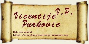 Vićentije Purković vizit kartica